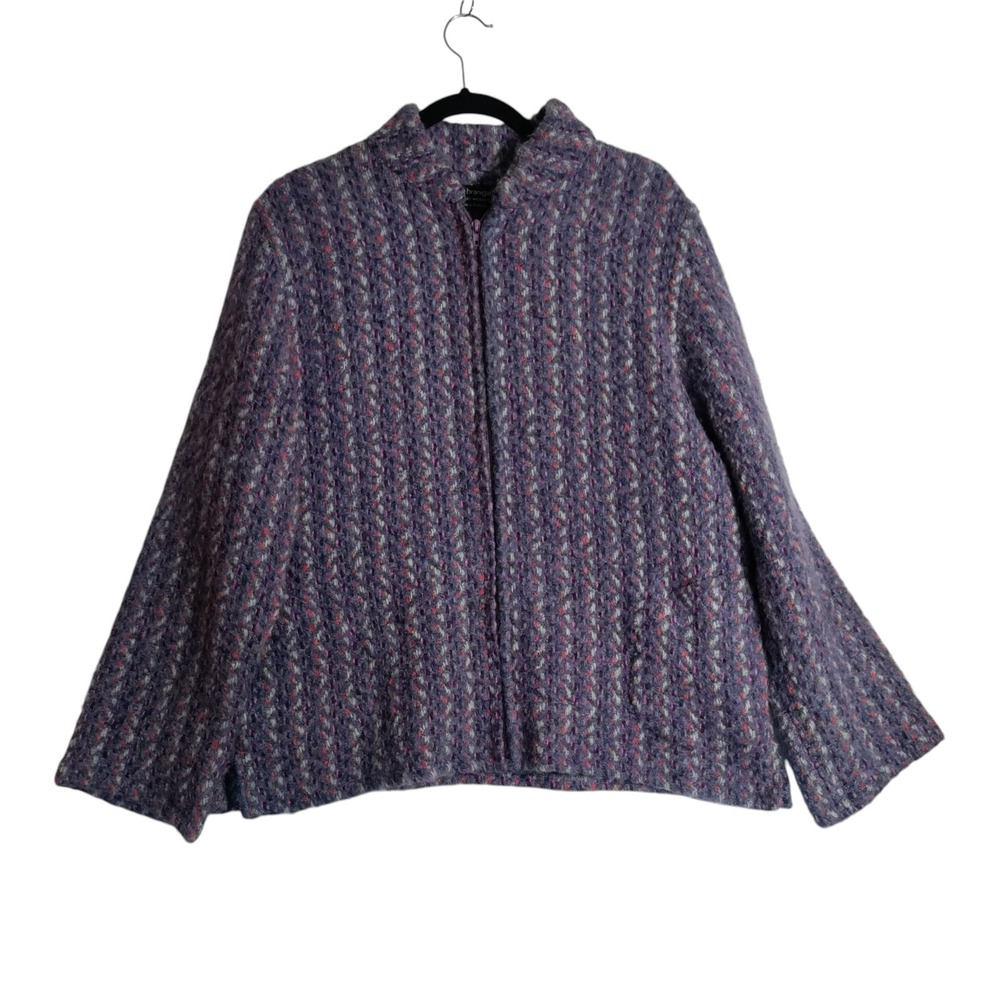 John branigan sweater‎ Woman's Cardigan Wool Blend Size Large Full Zip